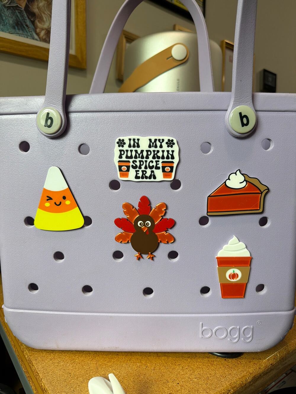 Lot of 5 Slightly Imperfect Fall Thanksgiving Bogg Bag Charms